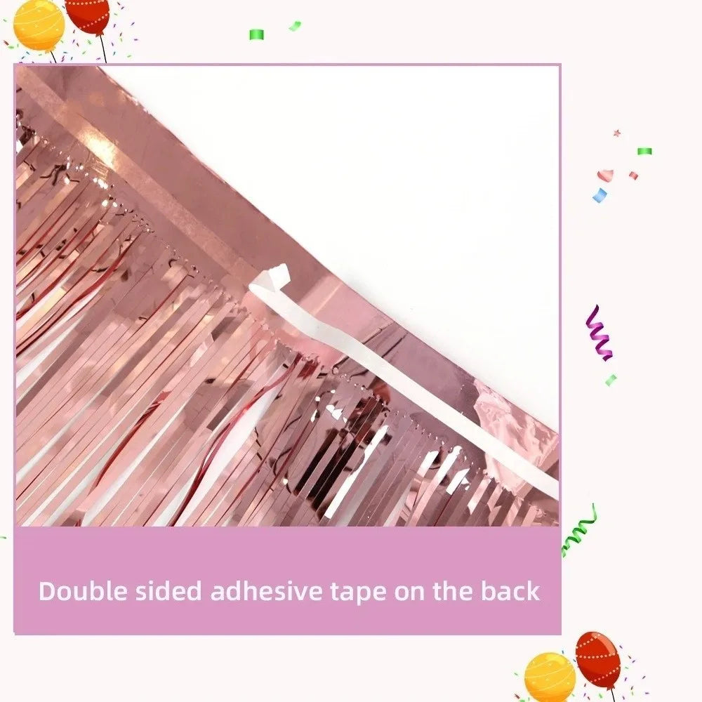 3M Metallic Foil Fringe Garland – Glitter Party Backdrop Banner Party Fringe Garland Nixie