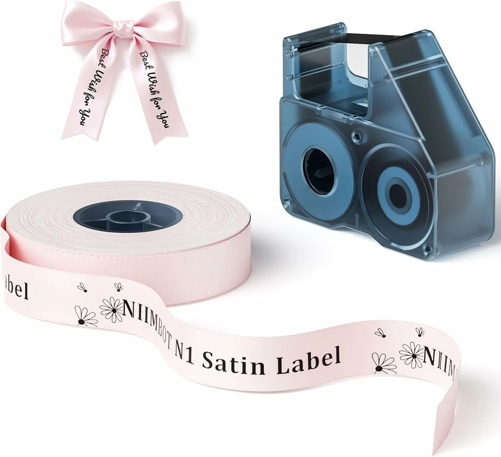 NIIMBOT N1/B18 Satin Ribbon Labels & Carbon Ribbon Set Satin Ribbon Label Set Nixie