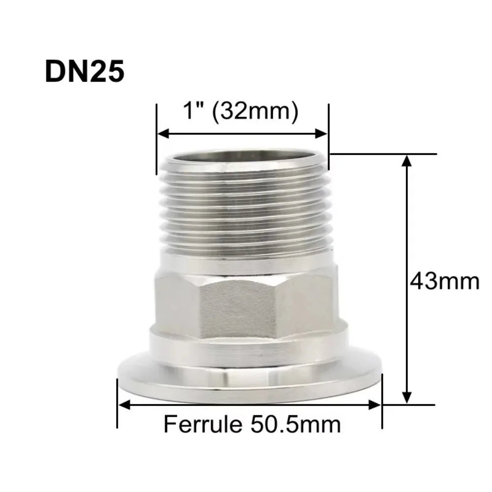 SS304 Stainless Steel Internal Thread Ferrule Clamp Fitting DN8-DN50 Pipe Ferrule Fitting Nixie