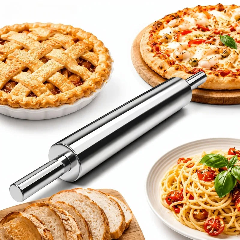 Stainless Steel Rolling Pin – Heavy Duty Dough Roller | Nixie Baking Rolling Pin Nixie