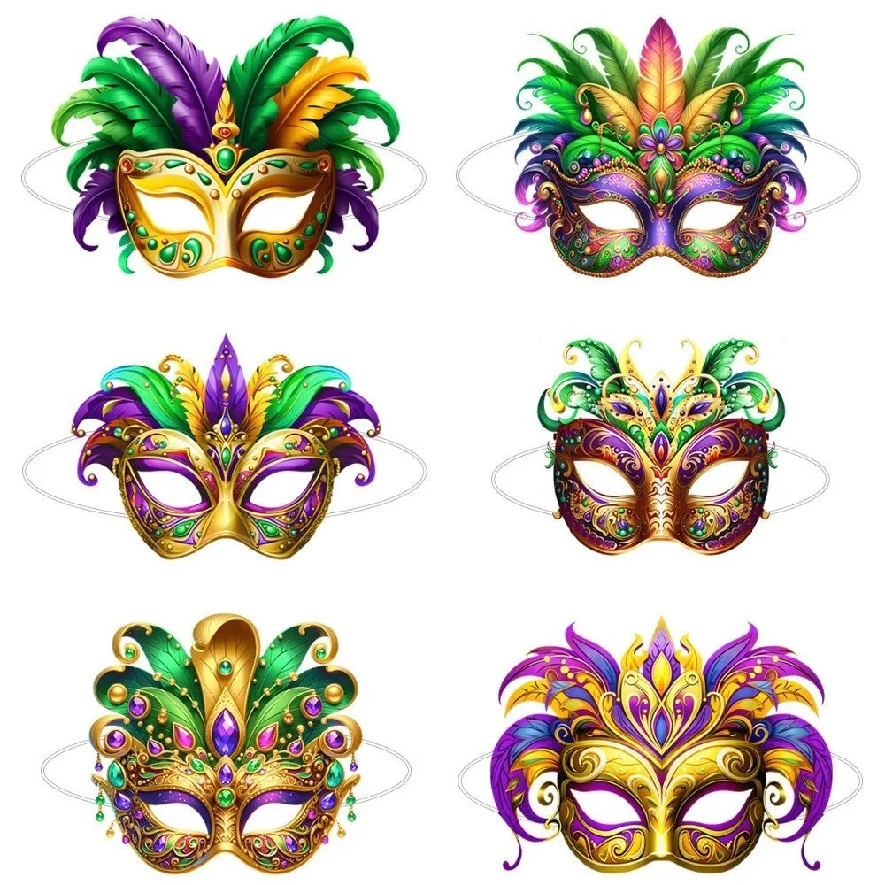 6-Pack Venetian Masquerade Masks – DIY Paper Carnival Set Masquerade Mask Set Nixie