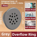 Silicone Overflow Ring Cover for Bathroom Sink & Washbasin Bathroom Sink Accessory Nixie Grey