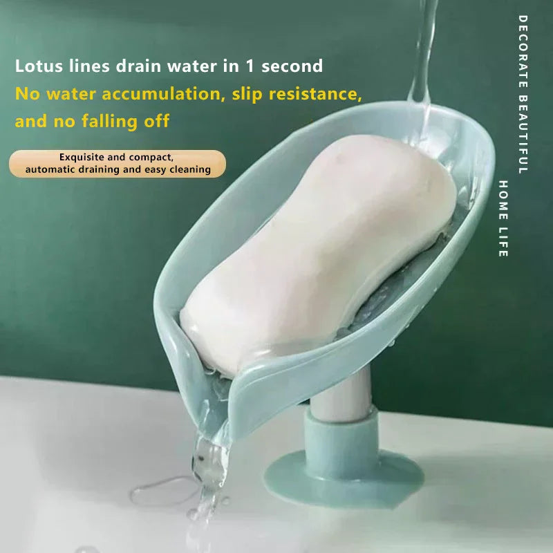 No-Drill Wall-Mounted Soap Dish Suction Cup with Drainer Soap Dish Nixie