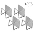 4PCS Wall Mounted Kitchen Rack – Pot Lids & Cutting Boards Kitchen Storage Rack Nixie Silver