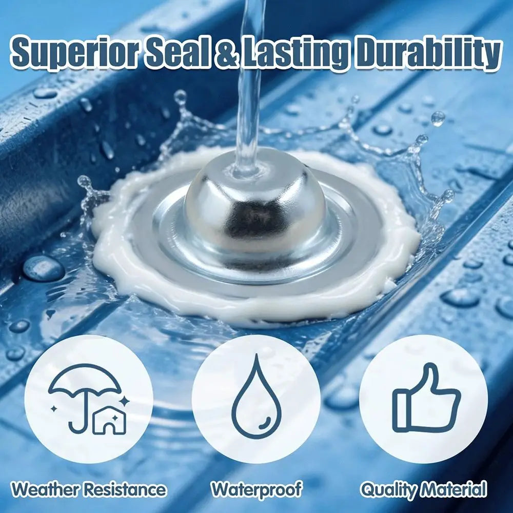5-Pack Stainless Steel Roof Screw Caps – Leak Protection Roof Screw Caps Nixie