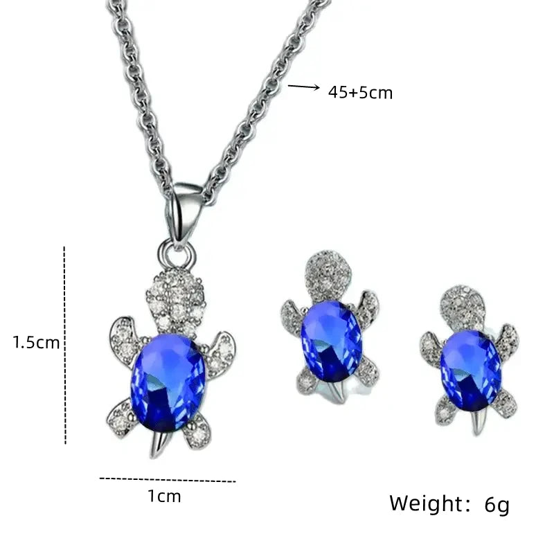 3-Piece Punk Turtle Earring & Necklace Set | Animal Jewelry Jewelry Set Nixie