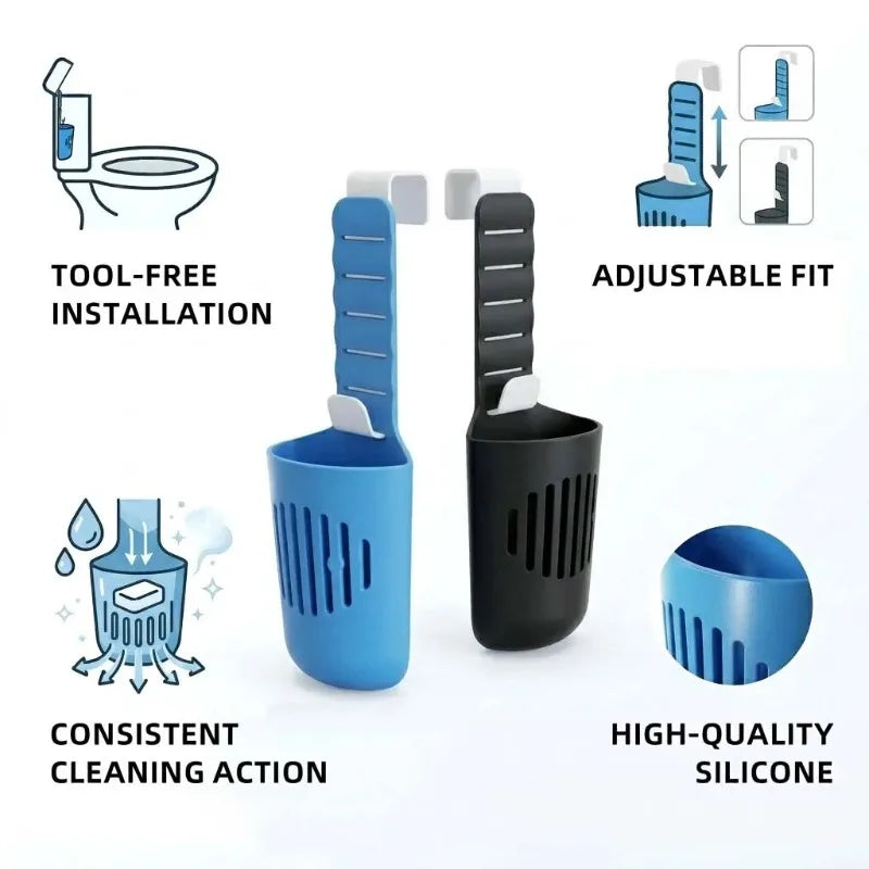Silicone Toilet Tank Tablet Holder & Bowl Cleaner Hanger Toilet Cleaner Holder Nixie