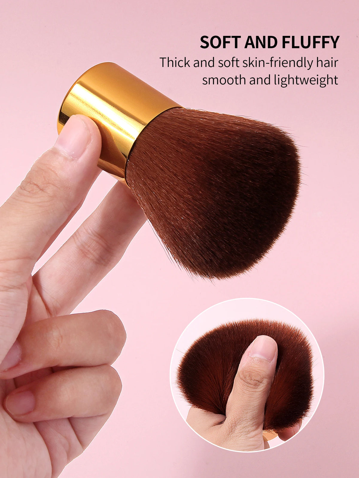 Nixie Large Head Powder Makeup Brush – Blush & Bronzer Powder Makeup Brush Nixie