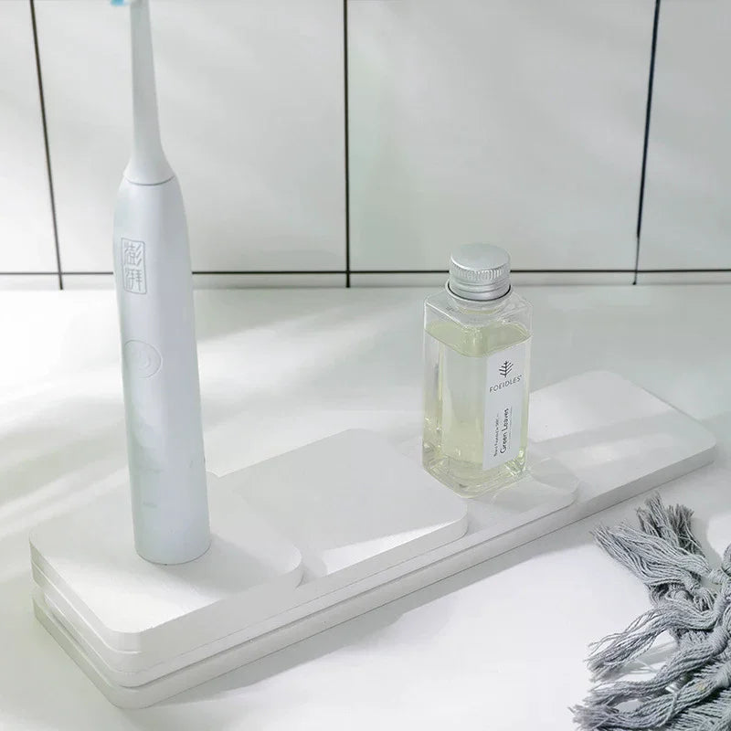 Diatomite Absorbent Mat — Coaster, Soap & Toothbrush Holder