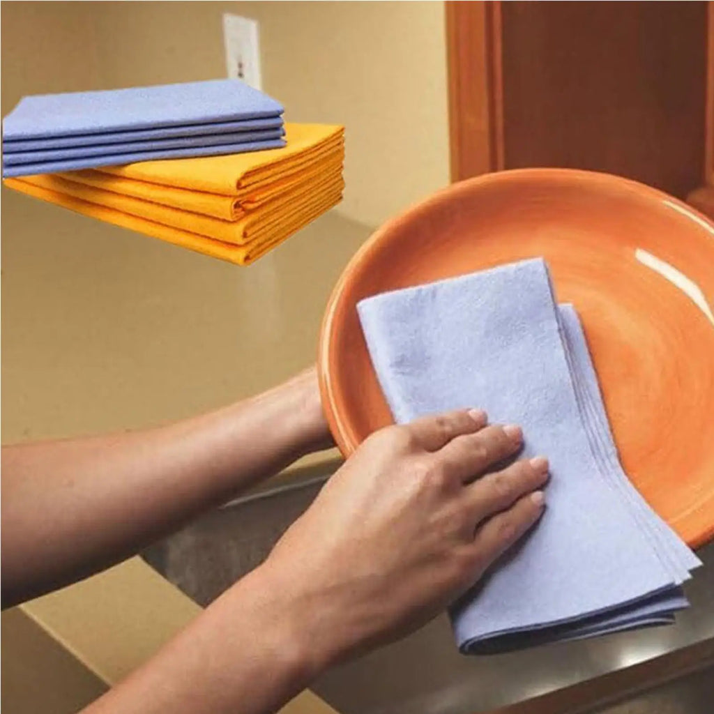 8-Pack Super Absorbent Chamois Towels – Car & Home Cleaning Chamois Cleaning Towels Nixie