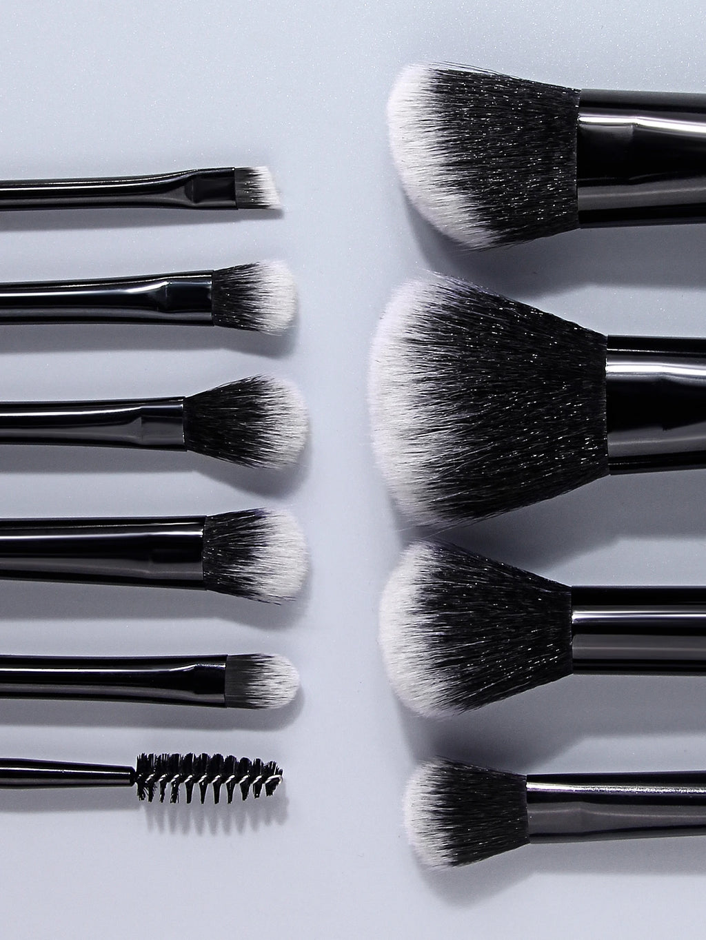 12Pc Mini Makeup Brush Set + Eyebrow Trimmer & Powder Puff Makeup Brush Set Nixie