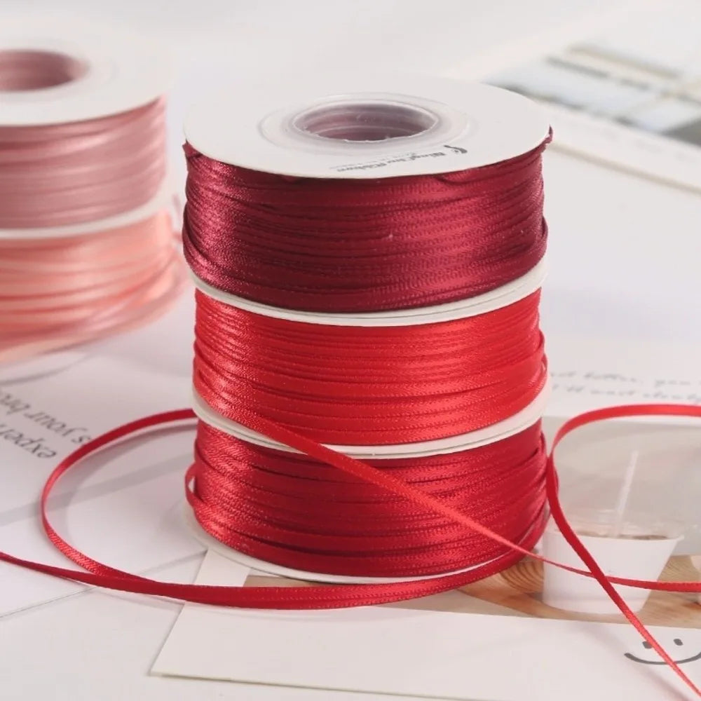 2mm Double-Sided Satin Ribbon Glossy DIY Craft Gift Wrap 45m Craft Satin Ribbon Nixie