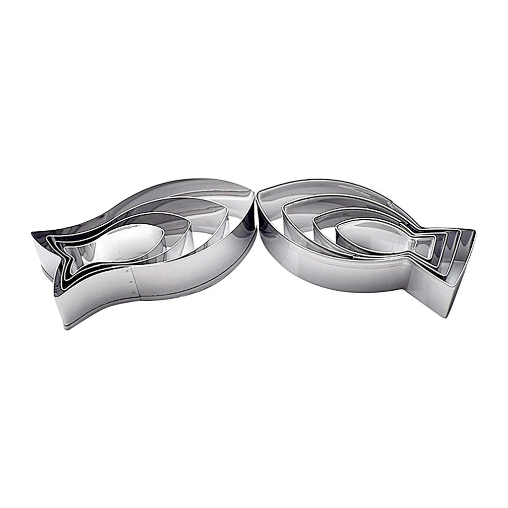 4 PCS Fish Cookie Cutters – Stainless Steel Baking Molds