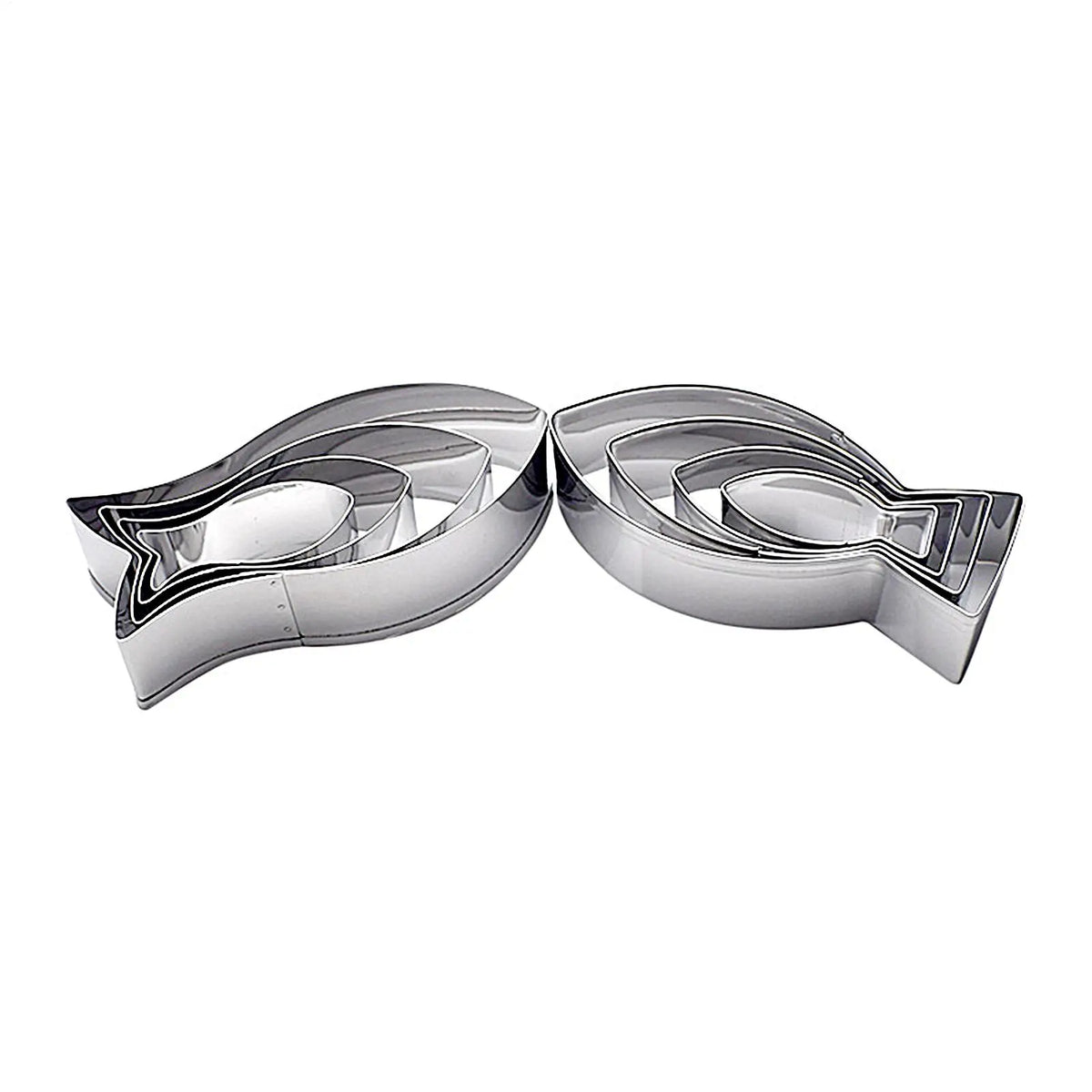 4 PCS Fish Cookie Cutters – Stainless Steel Baking Molds