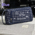 Cute Cat Embroidery Pencil Case Large Capacity Stationery Bag Embroidery Pencil Case Nixie A1