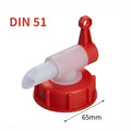 DN51/DN61 IBC Water Tank Faucet – Leak-Proof Plastic Tap Water Tank Faucet Nixie DIN51 Red