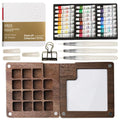 Travel Watercolor Palette Set – Portable Wooden 8/15 Grid Kit Watercolor Paint Set Nixie 15grids 24colors
