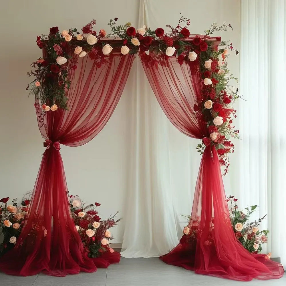 Wedding Tulle Drape Fabric 6/8/10M – 160CM Sheer Backdrop