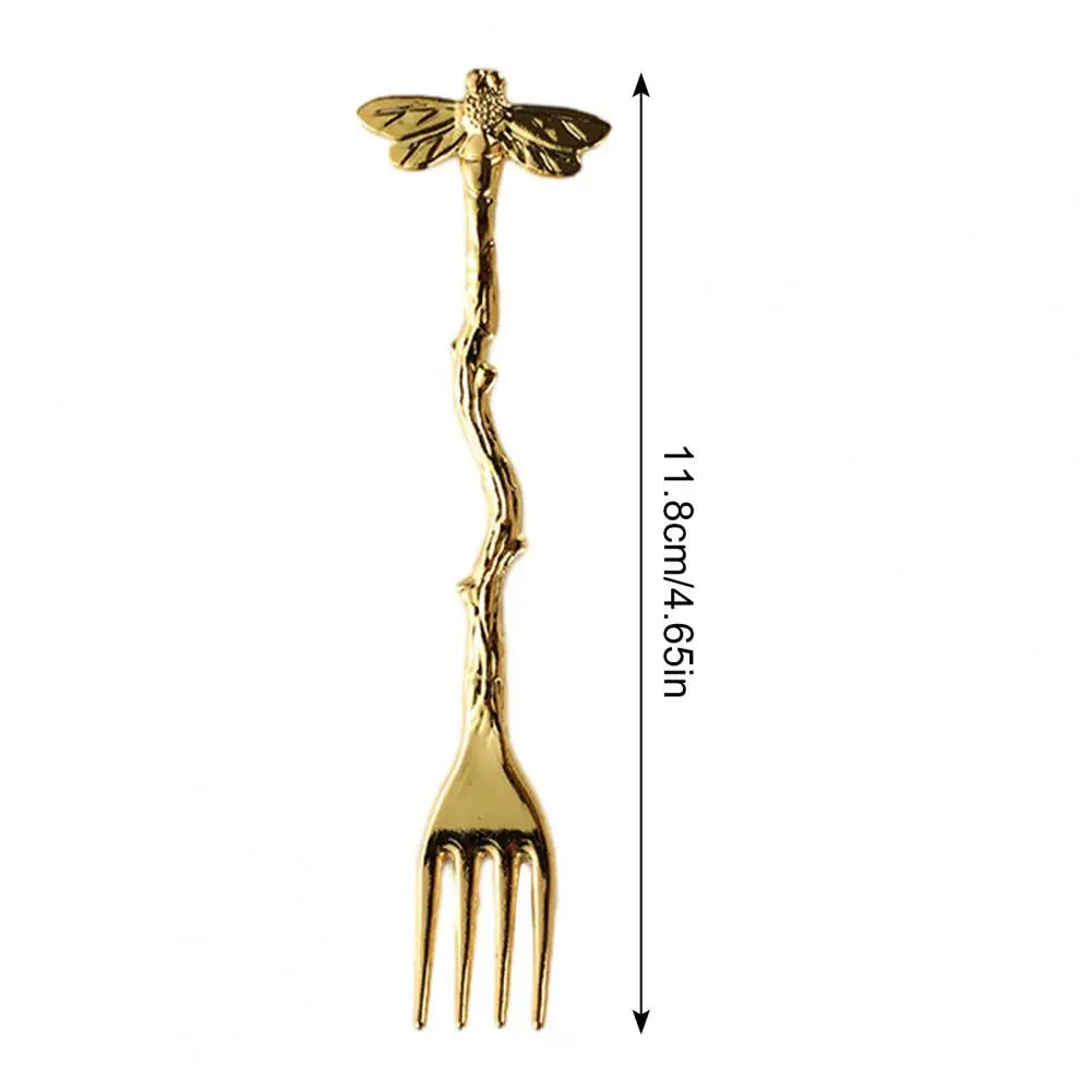 Dragonfly Handle Dessert Fork – Elegant Zinc Alloy Fruit Fork Decorative Dessert Fork Nixie