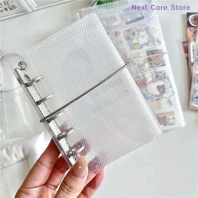 A6 Mini PP Three-Fold Loose Notebook Cover | Card & Photo Storage Notebook Cover Nixie