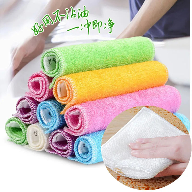 Bamboo Fiber Microfiber Cleaning Cloths 10/30 Pack Microfiber Cleaning Cloth Nixie