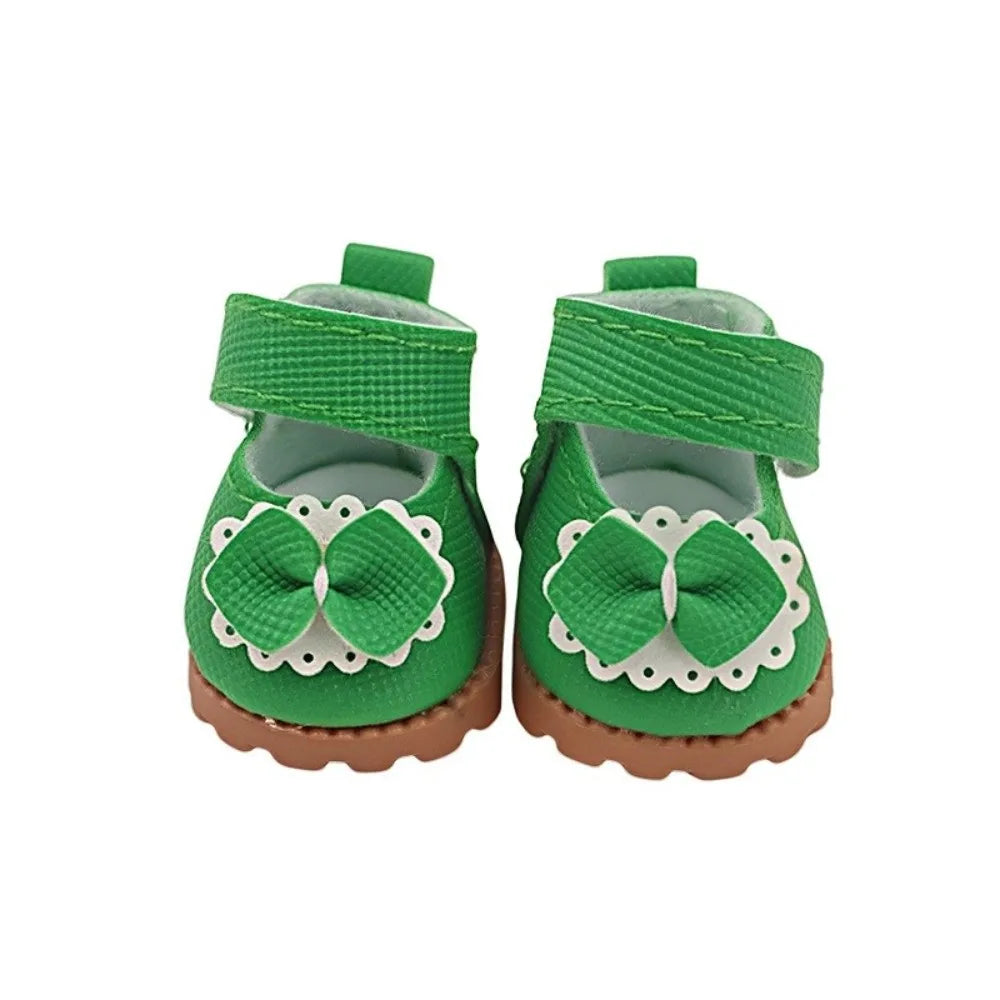 Bow Tie PU Leather Doll Shoes for 17cm Cotton Dolls – 1/6 Doll Accessories Nixie