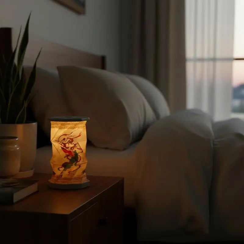 Mini Paper Lantern LED Night Light USB Foldable Bedside Lamp
