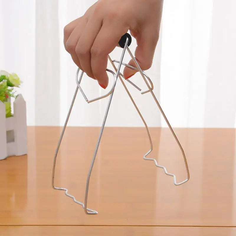 Stainless Steel Foldable Bowl Clip & Plate Gripper – 2 Pack