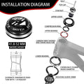 BUCKLOS 1-1/8" Sealed Bearing MTB Road Bike Headset 34-56mm Bicycle Headset Nixie 41.8-52mm-Black