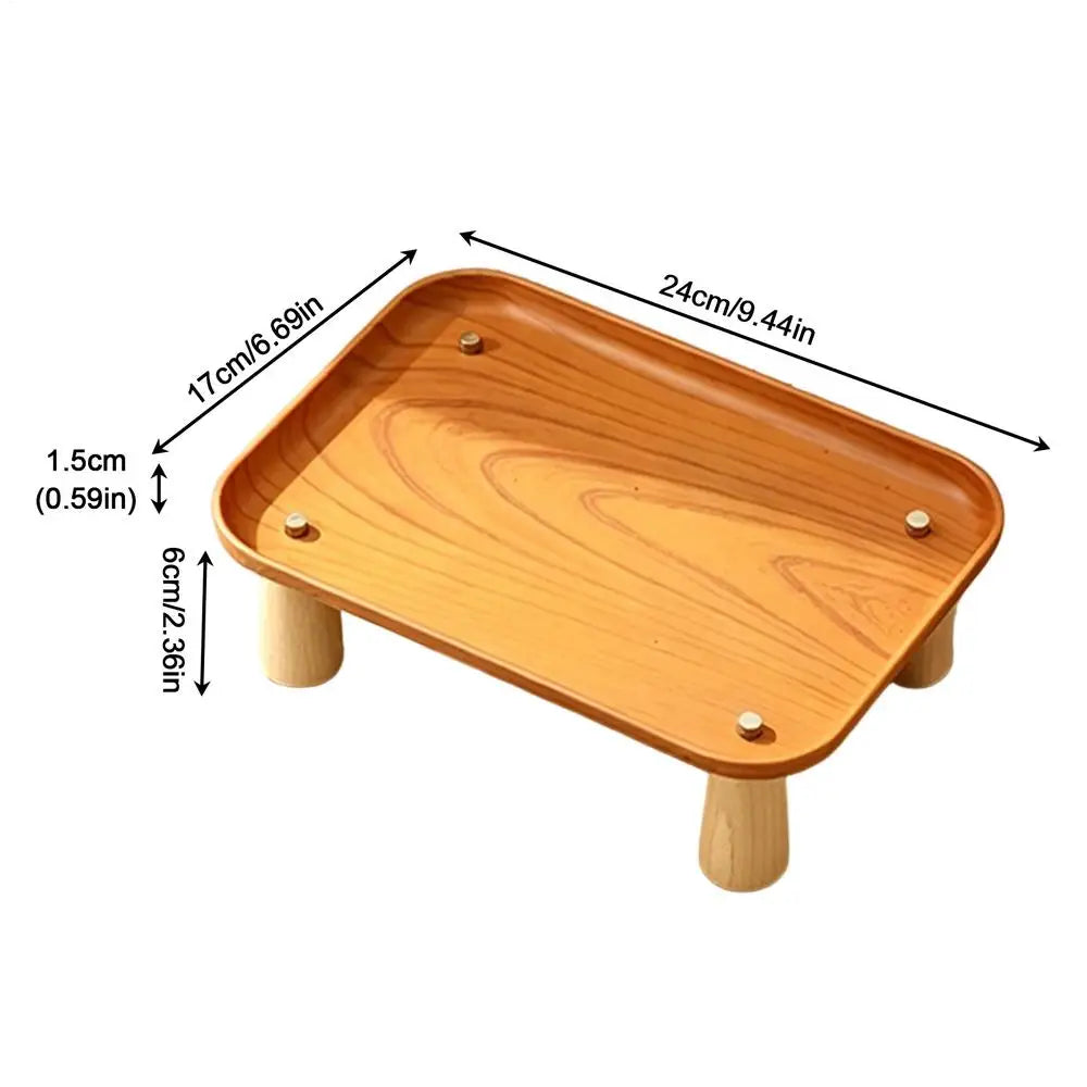 Elevated Cat Food Stand – Raised Anti-Spill Pet Feeder Table Pet Feeder Stand Nixie Light Brown