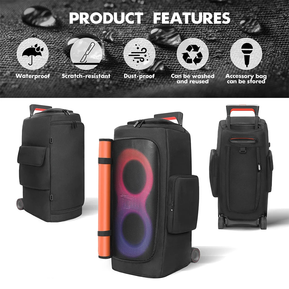 Speaker Carry Bag with Mic Pockets for JBL PartyBox 310/320 Speaker Carry Bag Nixie