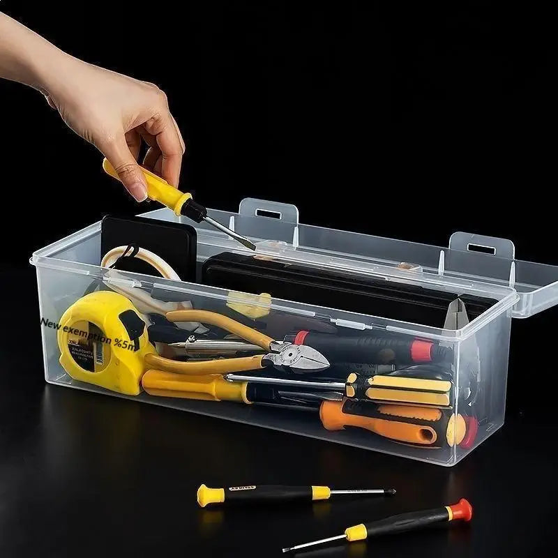 Transparent Multi-Compartment Tool Storage Box | DIY Organizer