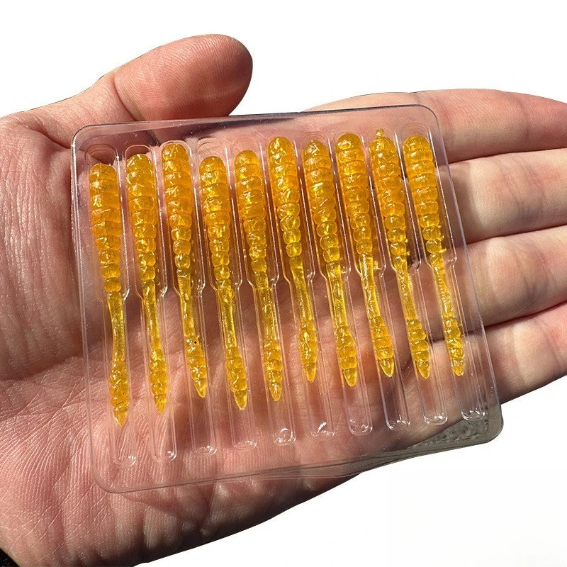 10Pcs T-Tail Minnow Micro Lure 48mm Slow Sinking Fishing Bait Fishing Lure Set Nixie
