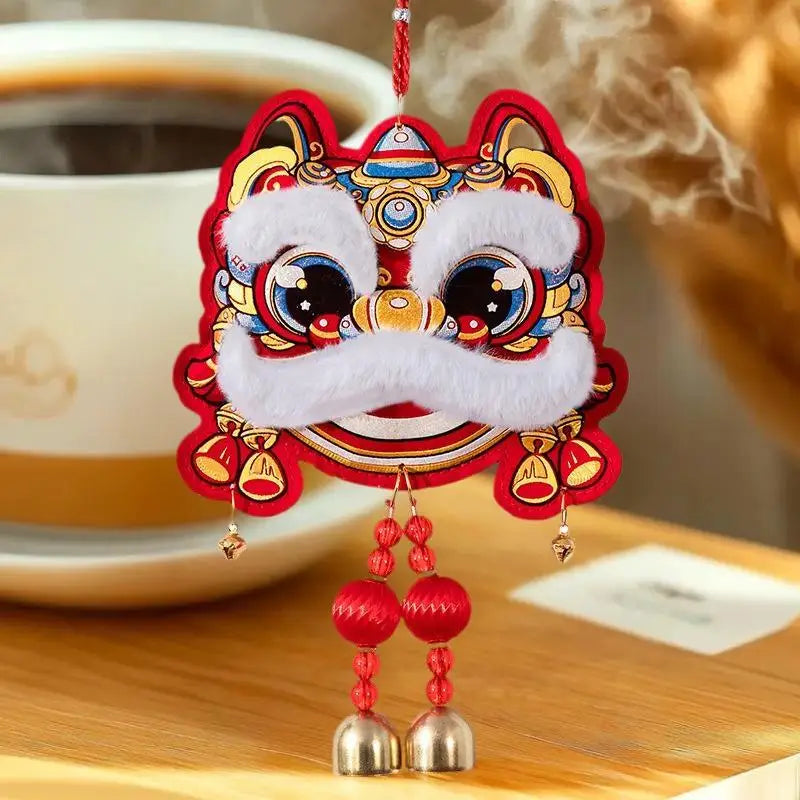 2026 Chinese New Year Horse Year Lion Dance Hanging Ornament Holiday Hanging Ornament Nixie