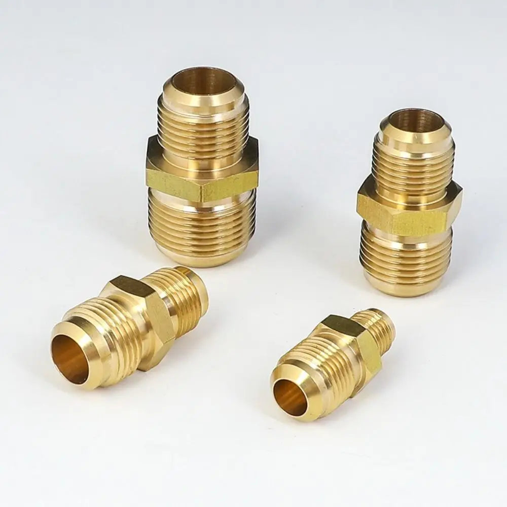 Brass Male-to-Male Pipe Fitting | 45° Flare Gas Adapter 1/4"–3/4" Brass Pipe Fitting Nixie