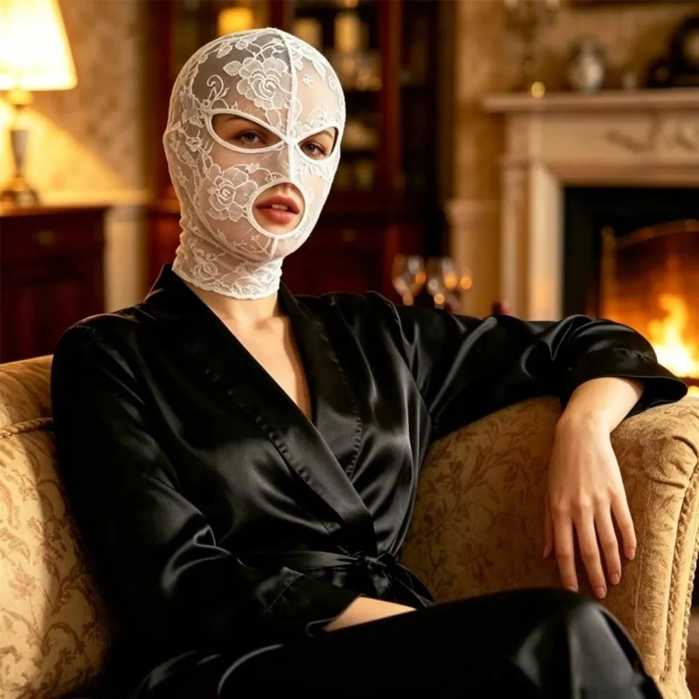 Lace Masquerade Mask – See-Through Halloween Cosplay Party