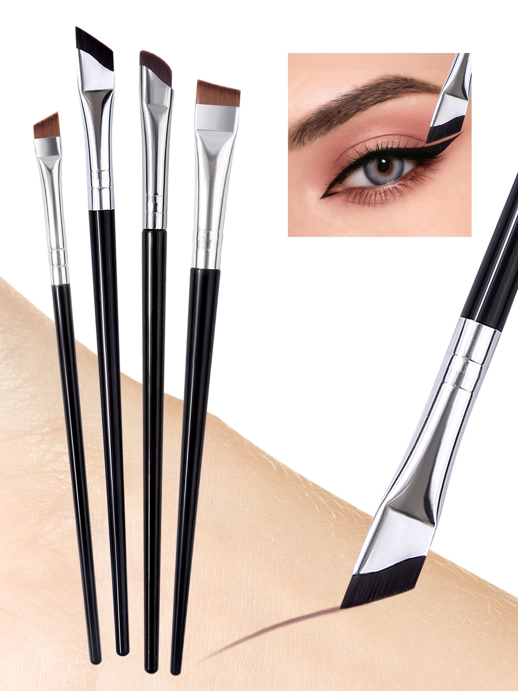 8-Piece Eye Makeup Brush Set – Double-Ended & Angled Eye Makeup Brushes Nixie