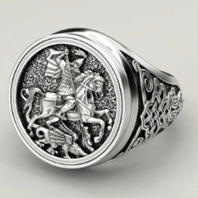 Vintage Zinc Alloy Ring – Snowflake, Rune & Compass Patterns Fashion Ring Nixie