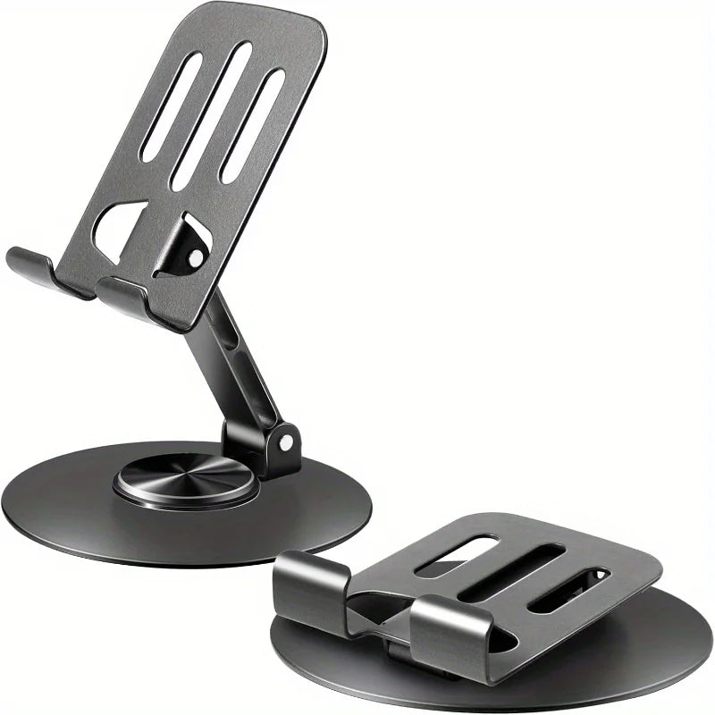 360° Rotating Aluminum Phone Stand – Foldable Universal Holder Phone Stand Nixie grey