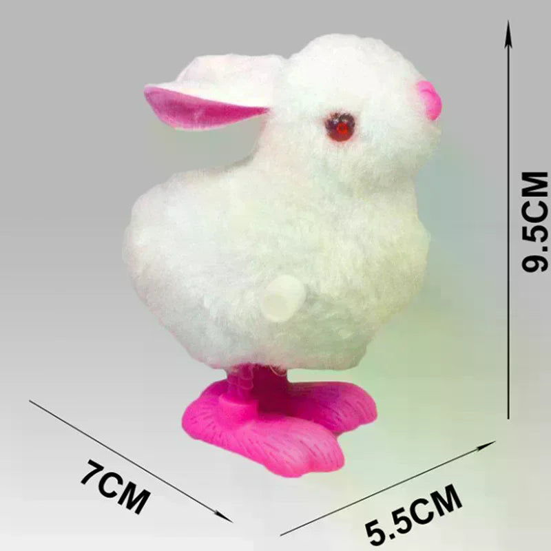 Wind-Up Hopping Plush Chick Cat Toy – Interactive Clockwork Kitten Interactive Cat Toy Nixie