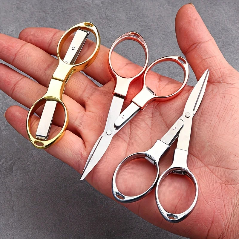 Folding Stainless Steel Scissors – Portable Retractable Travel Tool Folding Scissors Nixie
