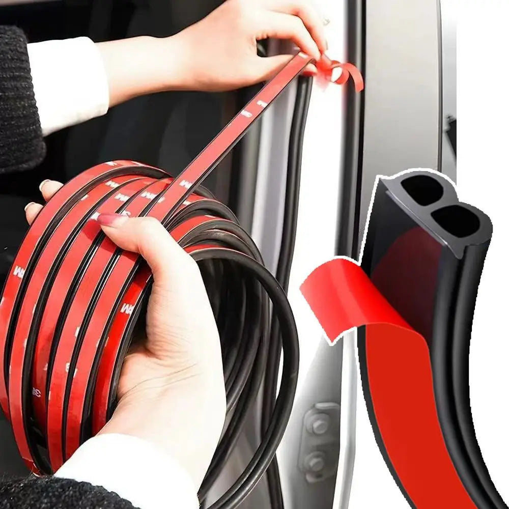 B Shape Rubber Car Door Seal Strip 5M/10M Weatherstripping Car Door Seal Strip Nixie