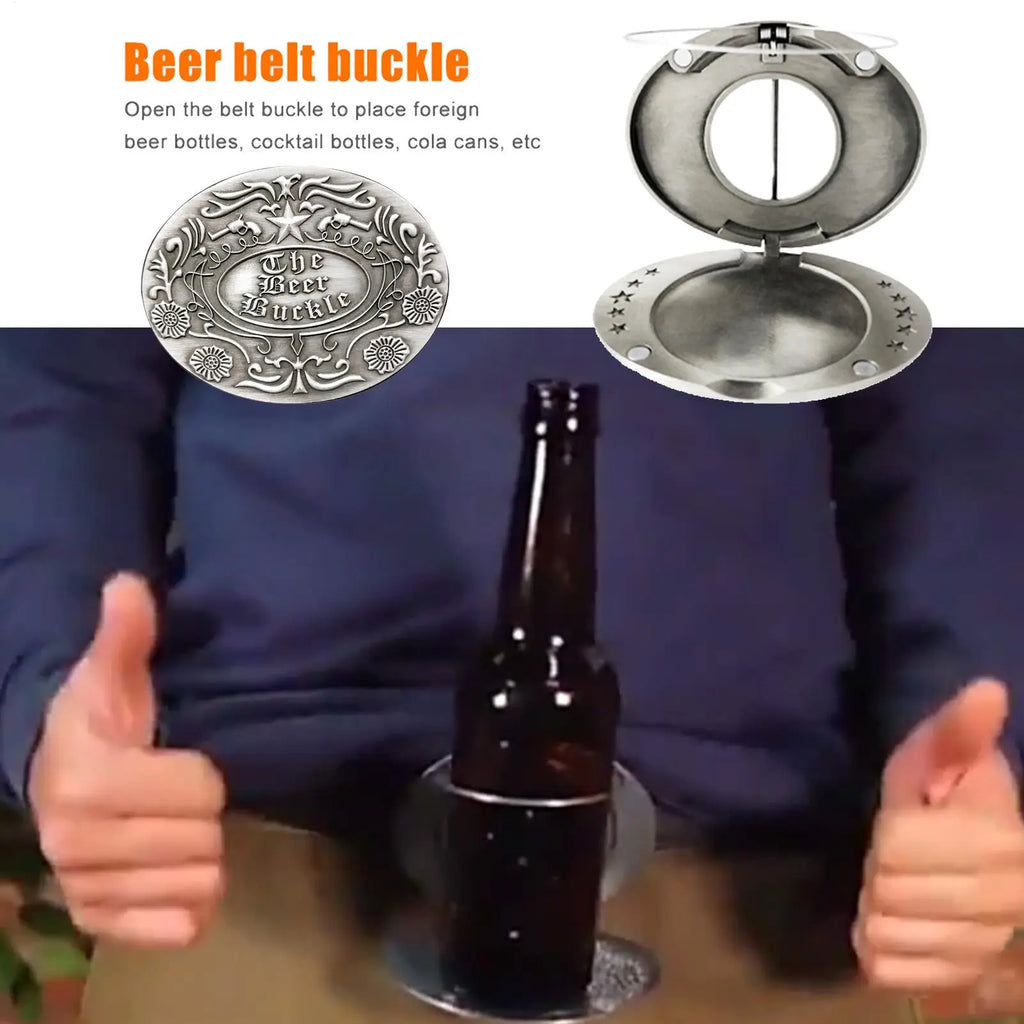 Antique Bronze Beer Bottle Belt Clip Holster | Outdoor Gift Beer Bottle Holster Nixie