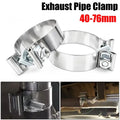 Stainless Steel Exhaust Pipe Clamp 40–76mm Universal Ferrule Exhaust Pipe Clamp Nixie 43mm