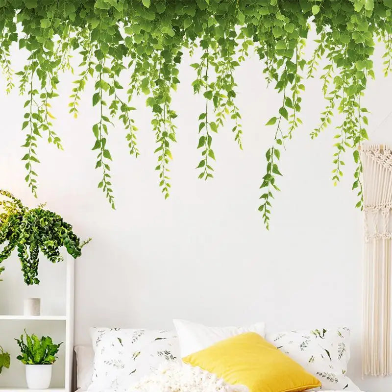 Artificial Ivy Vine Strip – Realistic Faux PVC Green Leaf Decor Artificial Vine Decor Nixie