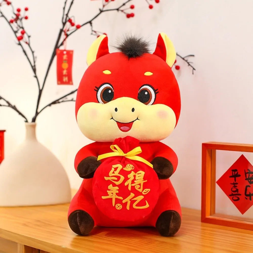 Chinese Zodiac Horse Plush Doll 20cm – Lunar New Year Gift