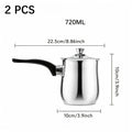 2-Piece Stainless Steel Mini Milk Pot & Butter Warmer Saucepan Mini Saucepan Set Nixie 2 pcs