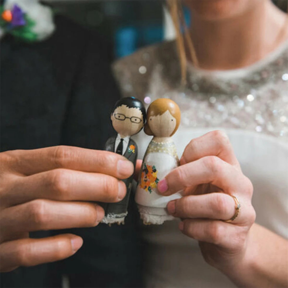 Wooden Peg Dolls Unpainted Unfinished DIY Figures 5/10/20 Pcs