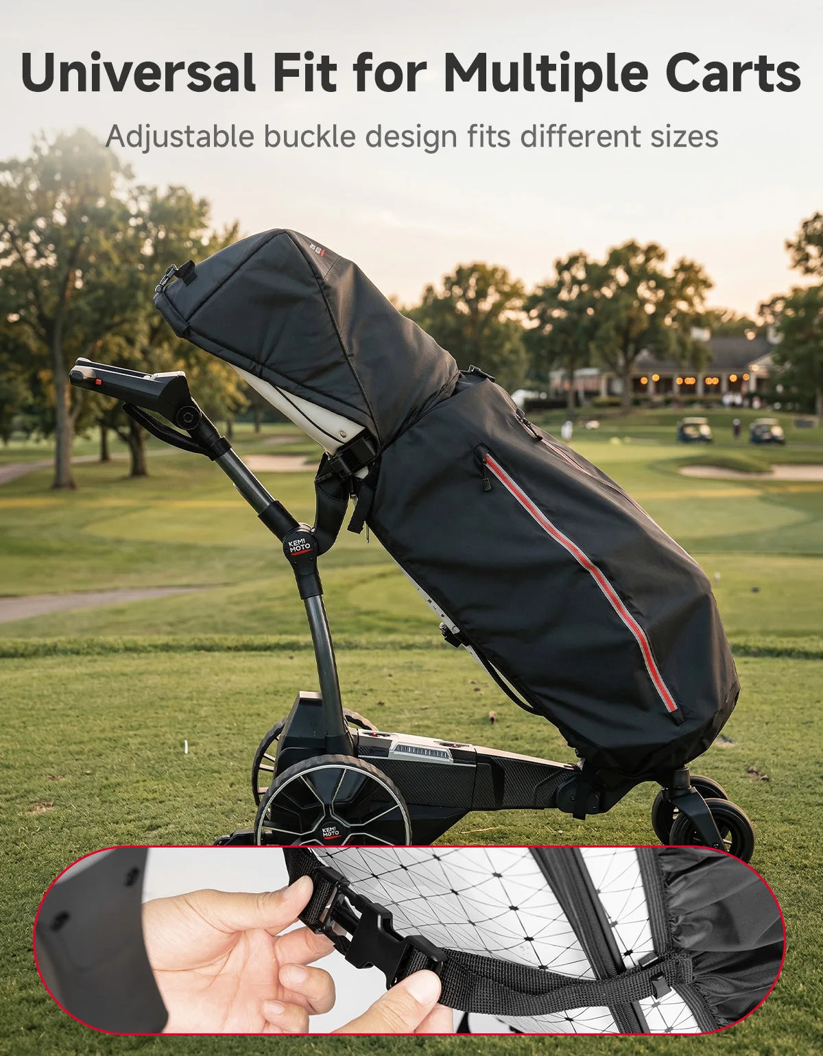 Universal Golf Bag Rain Cover w/ Hood – 210D Waterproof