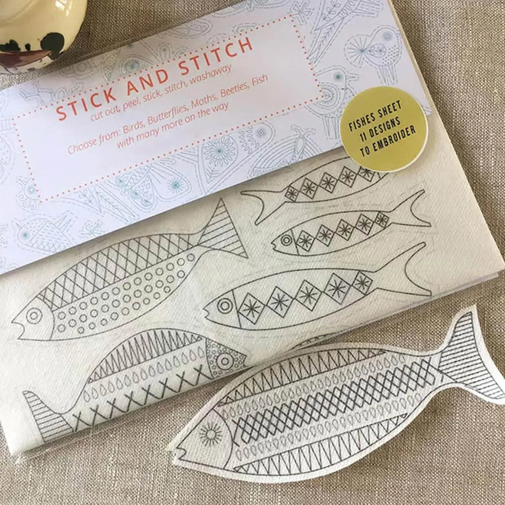 Water Soluble Embroidery Transfers – Stick & Stitch DIY Paper Embroidery Transfer Sheets Nixie Fish